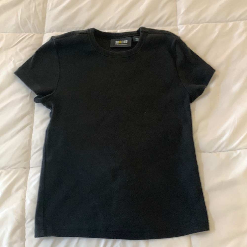 Maeve by Anthropologie ribbed black top